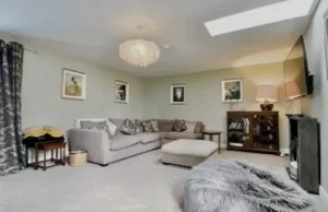 Willow Tree Farm - Living area, view of the sofa and TV