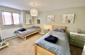 Willow Tree Farm - Bedroom, two single beds